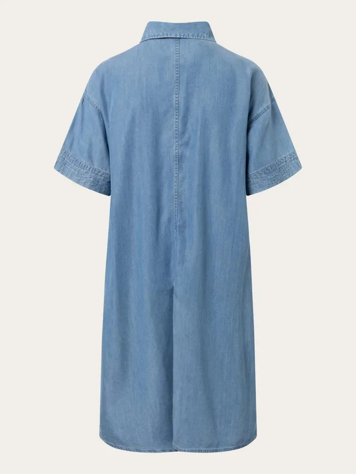 KnowledgeCotton Apparel Dresses And Skirts Ashape Denim Tencel Dress Vintage Indigo 8211 Women