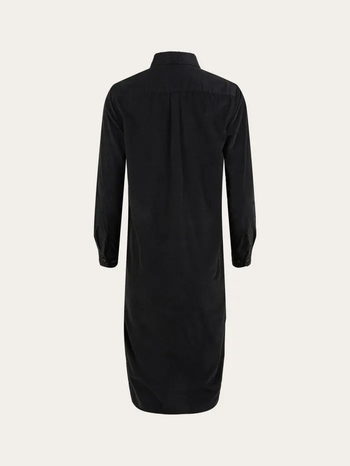 KnowledgeCotton Apparel Dresses And Skirts Corduroy Shirt Dress Black Jet 8211 Women