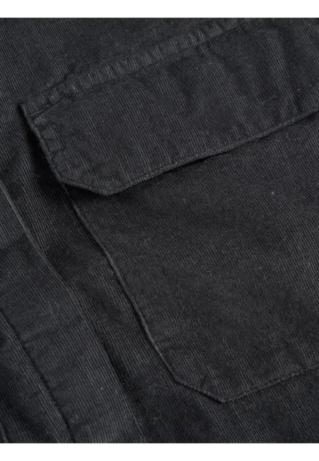 KnowledgeCotton Apparel Dresses And Skirts Corduroy Shirt Dress Black Jet 8211 Women