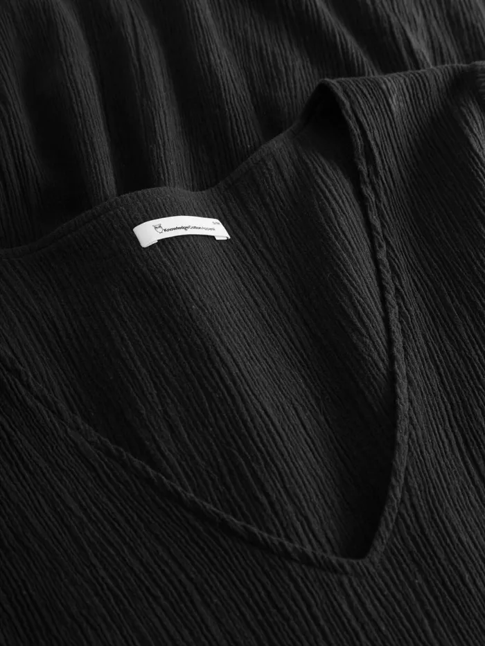 KnowledgeCotton Apparel Dresses And Skirts Cotton Crepe Ashape Dress Black Jet 8211 Women KnowledgeCotton Apparel Dresses And Skirts Cotton Crepe Ashape Dress Black Jet 8211 Women