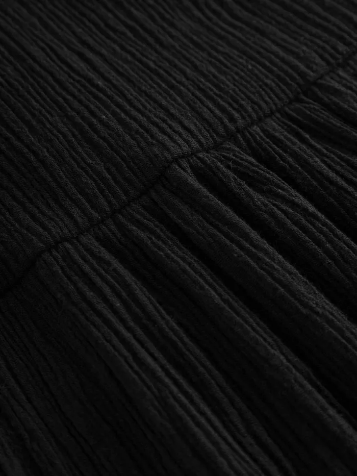 KnowledgeCotton Apparel Dresses And Skirts Cotton Crepe Ashape Dress Black Jet 8211 Women KnowledgeCotton Apparel Dresses And Skirts Cotton Crepe Ashape Dress Black Jet 8211 Women