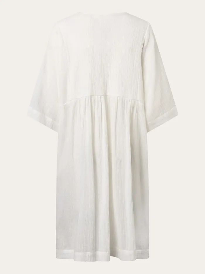 KnowledgeCotton Apparel Dresses And Skirts Cotton Crepe Ashape Dress Snow White 8211 Women