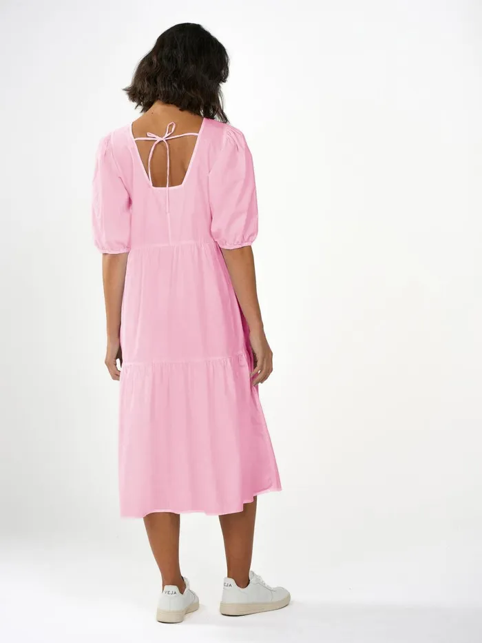 KnowledgeCotton Apparel Dresses And Skirts Puff Sleeve Poplin Dress Parfait Pink 8211 Women KnowledgeCotton Apparel Dresses And Skirts Puff Sleeve Poplin Dress Parfait Pink 8211 Women