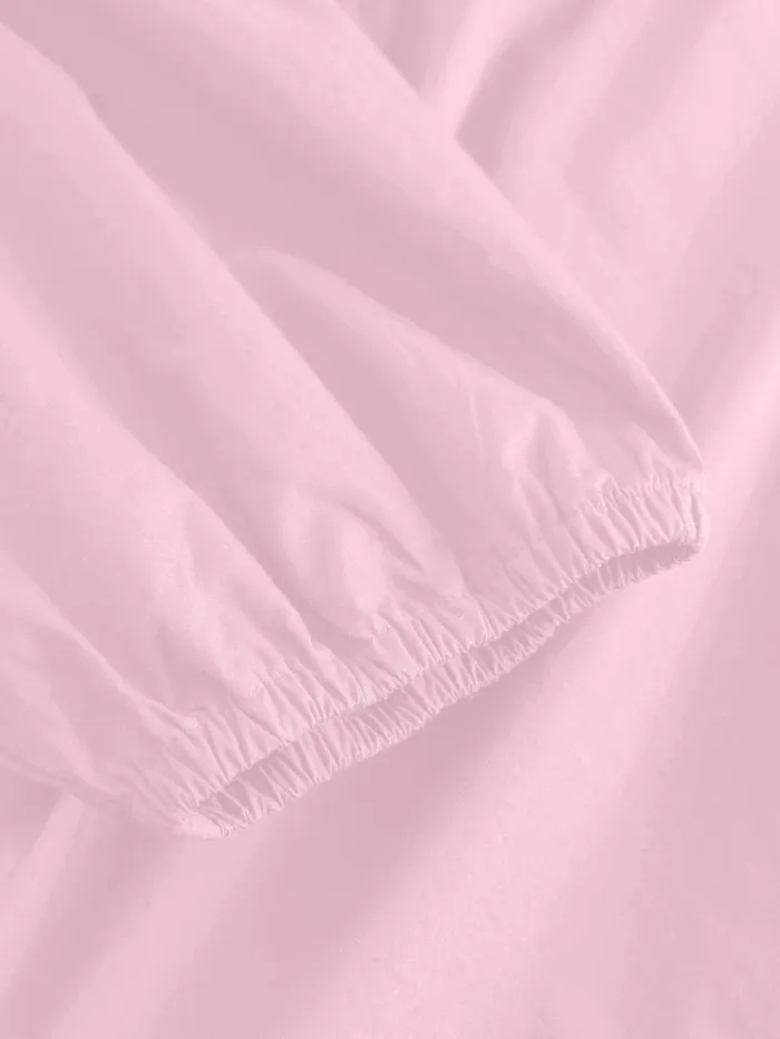 KnowledgeCotton Apparel Dresses And Skirts Puff Sleeve Poplin Dress Parfait Pink 8211 Women KnowledgeCotton Apparel Dresses And Skirts Puff Sleeve Poplin Dress Parfait Pink 8211 Women