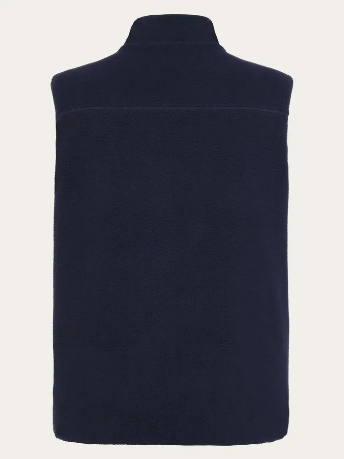 KnowledgeCotton Apparel Fleece Loose Fit Zip Fleece Vest GRSVegan Night Sky 8211 Men KnowledgeCotton Apparel Fleece Loose Fit Zip Fleece Vest GRSVegan Night Sky 8211 Men