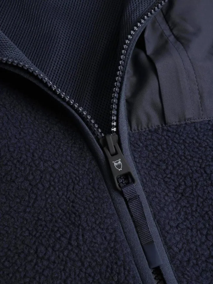 KnowledgeCotton Apparel Fleece Loose Fit Zip Fleece Vest GRSVegan Night Sky 8211 Men KnowledgeCotton Apparel Fleece Loose Fit Zip Fleece Vest GRSVegan Night Sky 8211 Men
