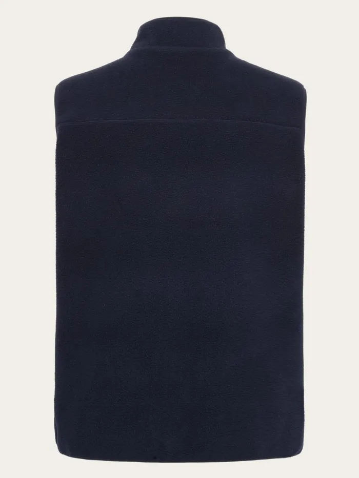 KnowledgeCotton Apparel Fleece Loose Fit Zip Fleece Vest GRSVegan Night Sky 8211 Men KnowledgeCotton Apparel Fleece Loose Fit Zip Fleece Vest GRSVegan Night Sky 8211 Men