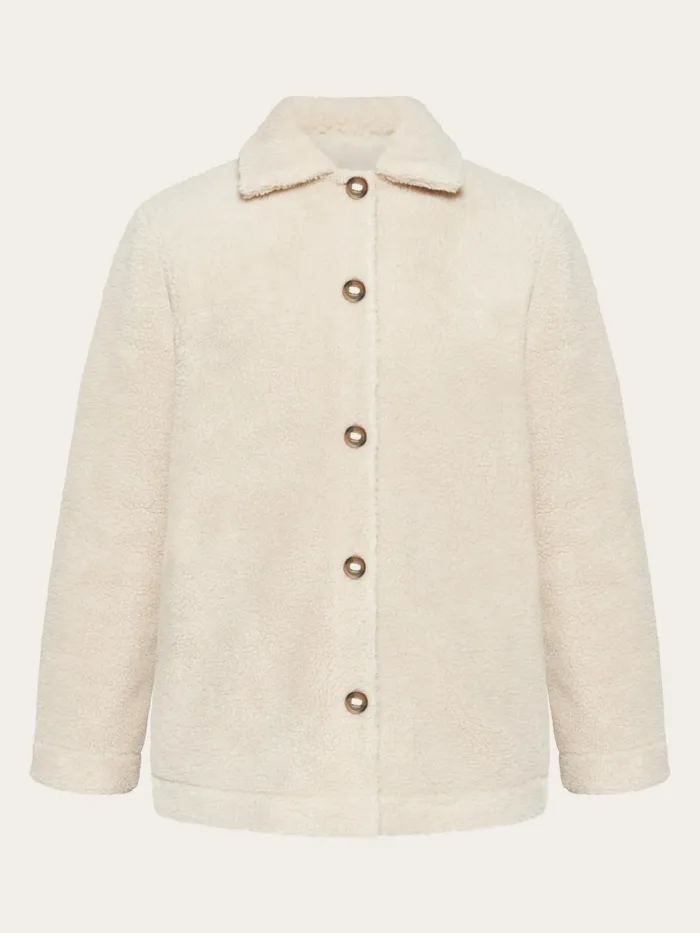 KnowledgeCotton Apparel Fleece Teddy Overshirt Jacket Grsvegan 8211 Women