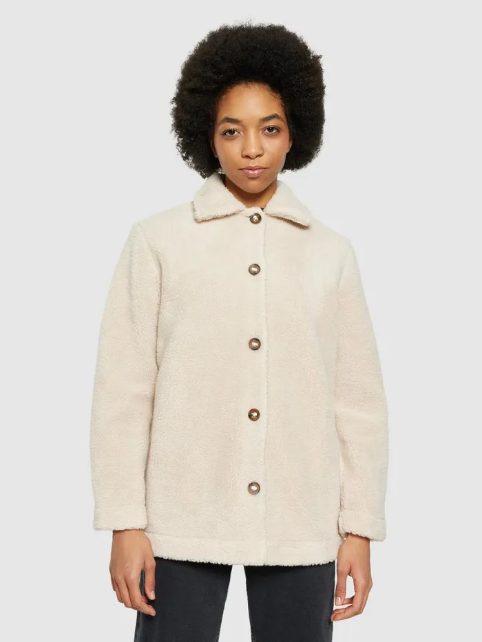 KnowledgeCotton Apparel Fleece Teddy Overshirt Jacket Grsvegan 8211 Women KnowledgeCotton Apparel Fleece Teddy Overshirt Jacket Grsvegan 8211 Women