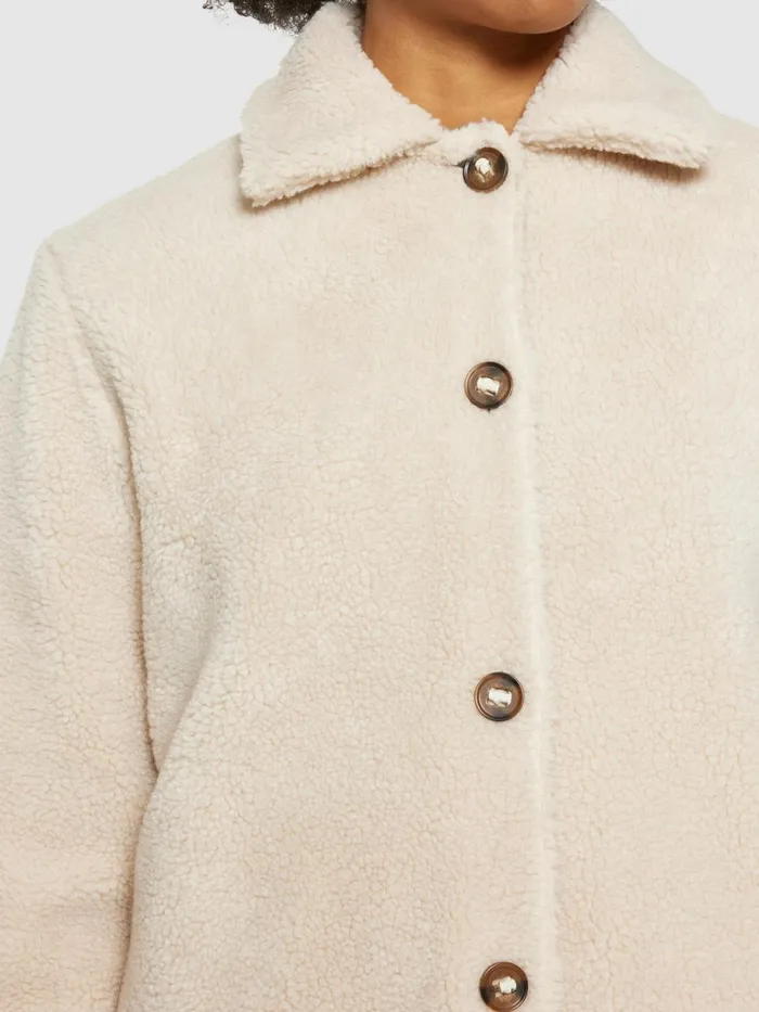 KnowledgeCotton Apparel Fleece Teddy Overshirt Jacket Grsvegan 8211 Women KnowledgeCotton Apparel Fleece Teddy Overshirt Jacket Grsvegan 8211 Women