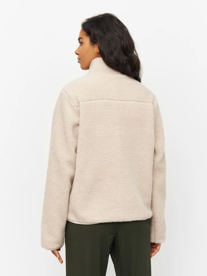 KnowledgeCotton Apparel Fleeces And Jackets Teddy High Neck Zip Jacket Item Colour 8211 Women KnowledgeCotton Apparel Fleeces And Jackets Teddy High Neck Zip Jacket Item Colour 8211 Women