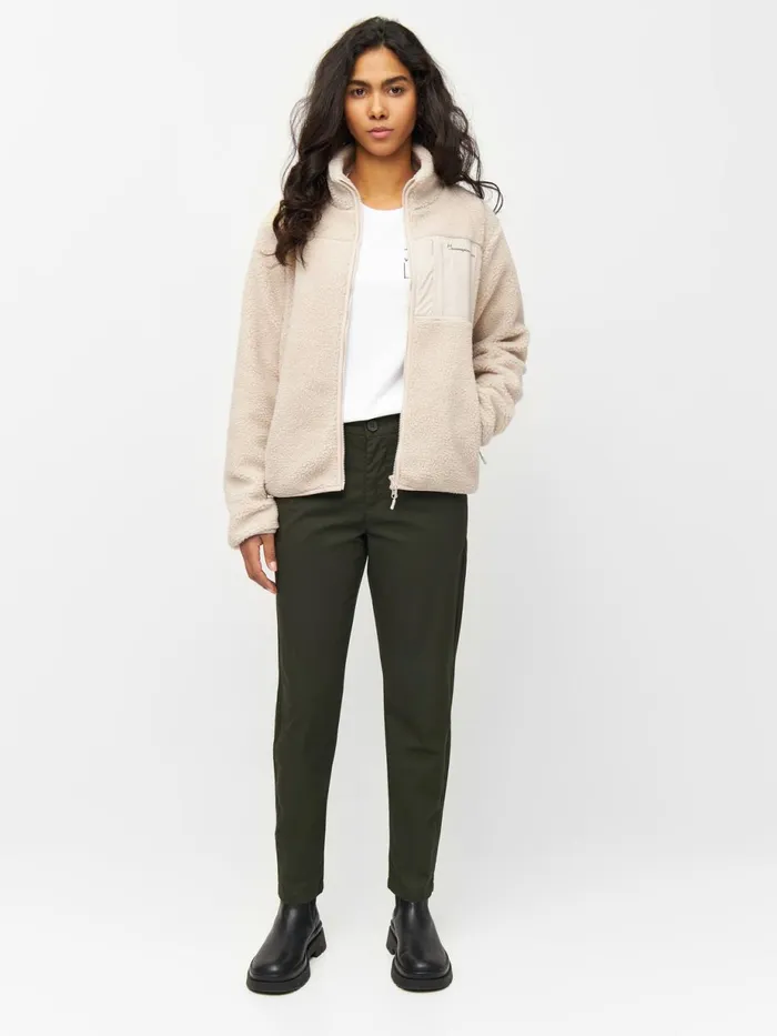 KnowledgeCotton Apparel Fleeces And Jackets Teddy High Neck Zip Jacket Item Colour 8211 Women KnowledgeCotton Apparel Fleeces And Jackets Teddy High Neck Zip Jacket Item Colour 8211 Women
