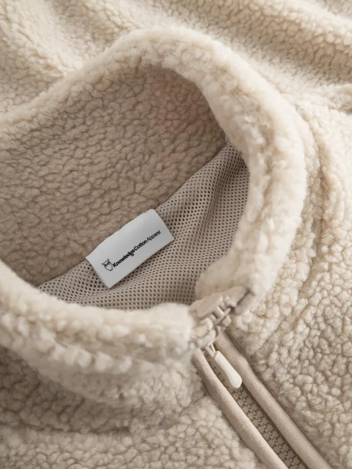 KnowledgeCotton Apparel Fleeces And Jackets Teddy High Neck Zip Jacket Item Colour 8211 Women KnowledgeCotton Apparel Fleeces And Jackets Teddy High Neck Zip Jacket Item Colour 8211 Women