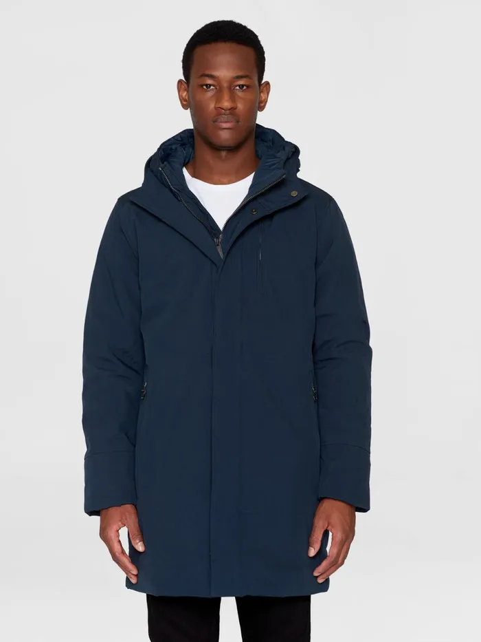 KnowledgeCotton Apparel Jackets And Vests Long Soft Shell Jacket CLIMATE SHELL Total Eclipse 8211 Men KnowledgeCotton Apparel Jackets And Vests Long Soft Shell Jacket CLIMATE SHELL Total Eclipse 8211 Men