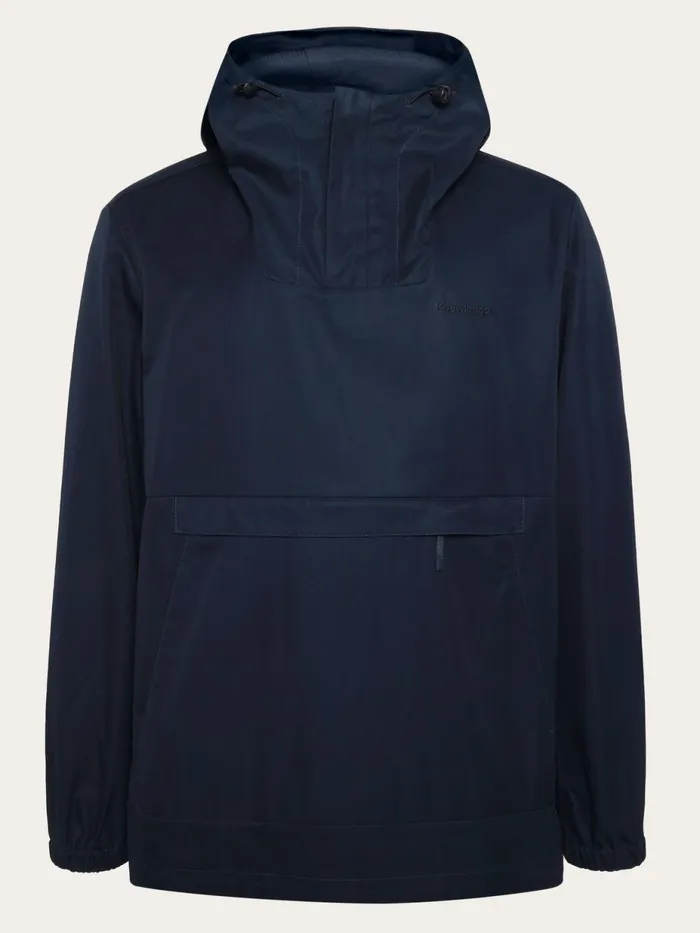 KnowledgeCotton Apparel Jackets And Vests Organic Cotton Canvas Anorak Jacket GOTSVegan Total Eclipse 8211 Men