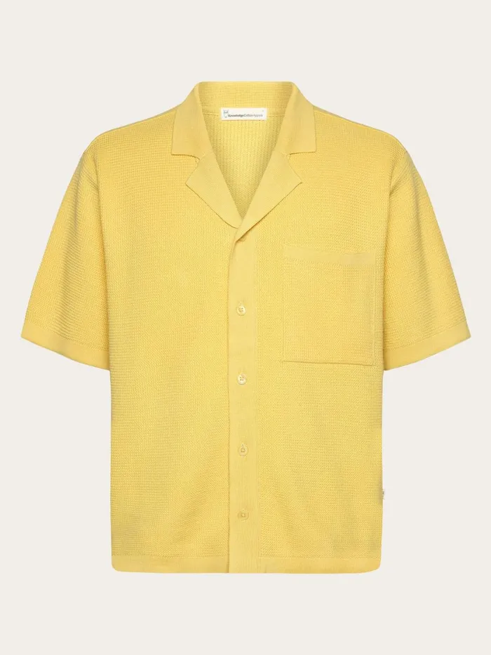 KnowledgeCotton Apparel Knits Boxy Short Sleeve Structured Knitted Shirt Regenerative Organic Certified 8211 Men KnowledgeCotton Apparel Knits Boxy Short Sleeve Structured Knitted Shirt Regenerative Organic Certified 8211 Men