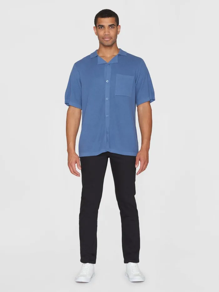 KnowledgeCotton Apparel Knits Boxy Short Sleeve Structured Knitted Shirt Regenerative Organic Certified 8211 Men KnowledgeCotton Apparel Knits Boxy Short Sleeve Structured Knitted Shirt Regenerative Organic Certified 8211 Men