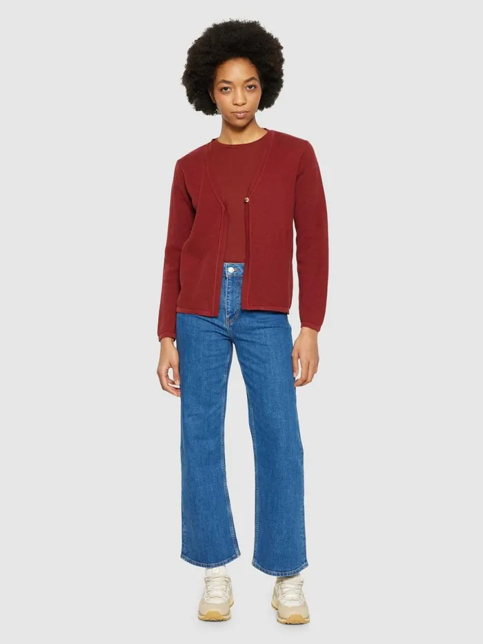 KnowledgeCotton Apparel Knits Cotton Micro Bubble Cardigan Regenerative Organic Certified 8211 Women KnowledgeCotton Apparel Knits Cotton Micro Bubble Cardigan Regenerative Organic Certified 8211 Women