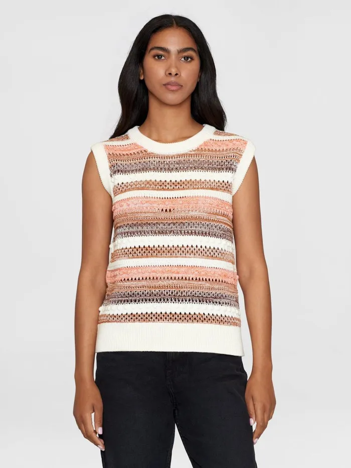 KnowledgeCotton Apparel Knits Crew Neck Organic Cotton Vest Gotsvegan 8211 Women