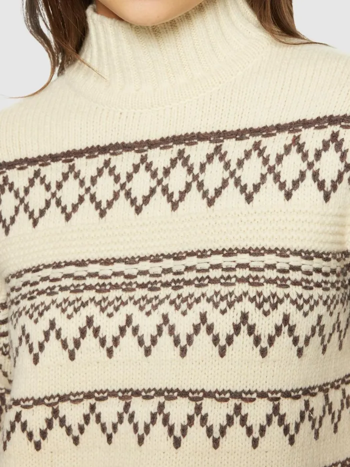 KnowledgeCotton Apparel Knits Lambswool Pattern High Neck Rws 8211 Women KnowledgeCotton Apparel Knits Lambswool Pattern High Neck Rws 8211 Women