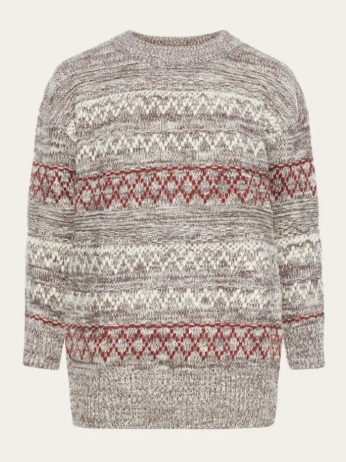 KnowledgeCotton Apparel Knits Lambswool Pattern Loose Crew Neck Rws 8211 Women KnowledgeCotton Apparel Knits Lambswool Pattern Loose Crew Neck Rws 8211 Women