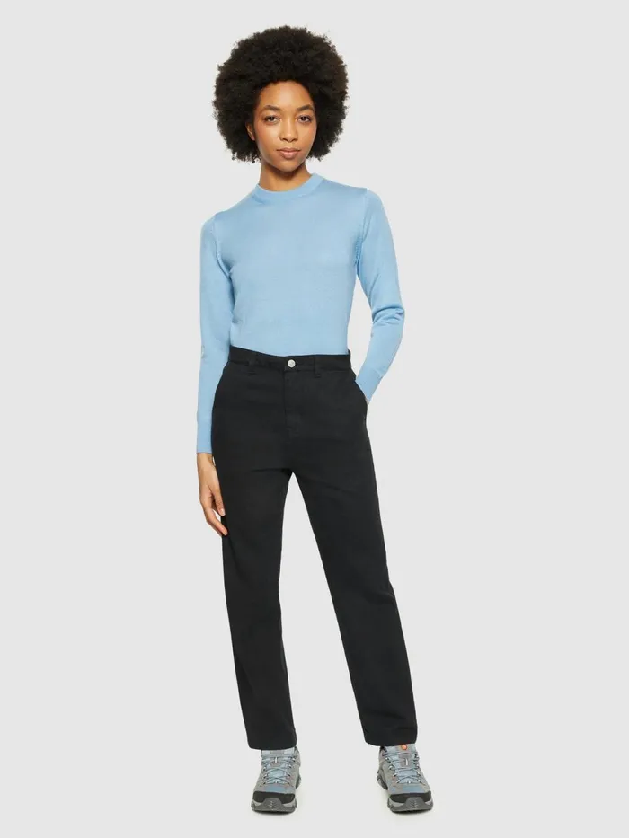 KnowledgeCotton Apparel Knits Merino Wool Crew Neck RWS Glacier Lake 8211 Women