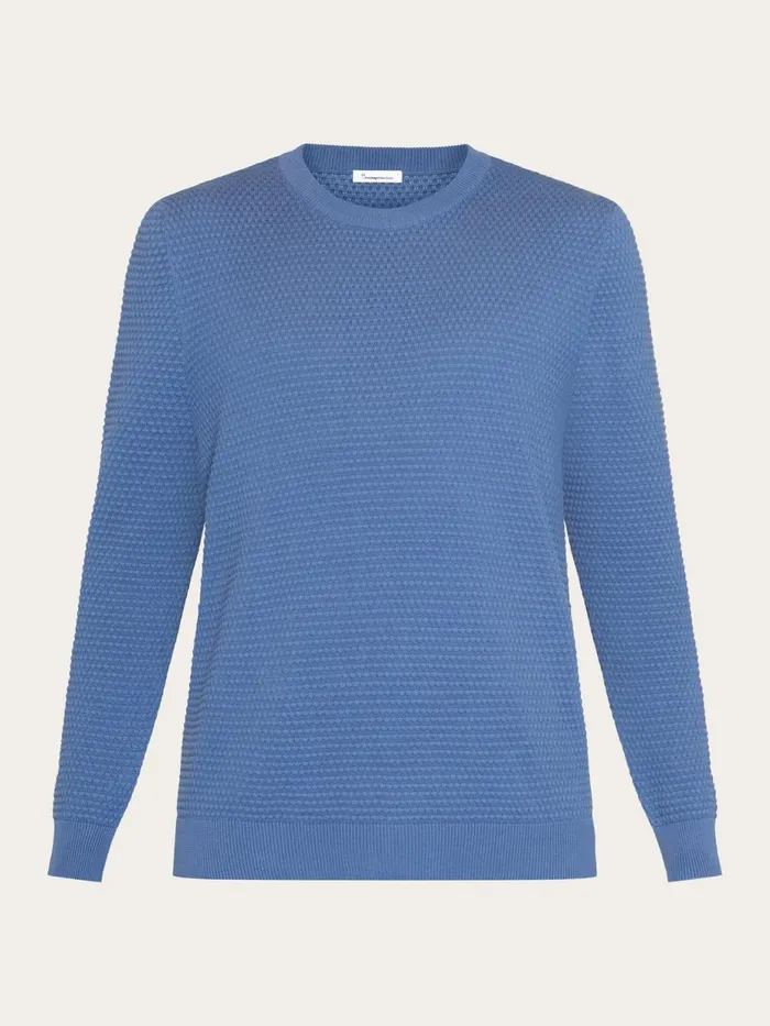 KnowledgeCotton Apparel Knits VAGN Regular Bubble Knit Crew Neck Regenerative Organic Certified 8211 Men KnowledgeCotton Apparel Knits VAGN Regular Bubble Knit Crew Neck Regenerative Organic Certified 8211 Men