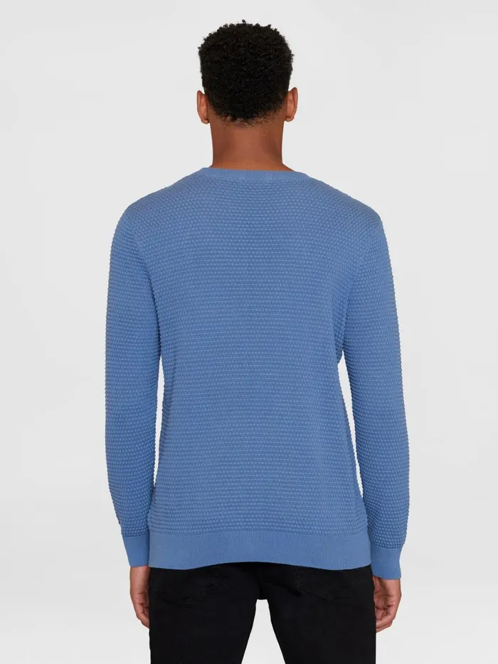 KnowledgeCotton Apparel Knits VAGN Regular Bubble Knit Crew Neck Regenerative Organic Certified 8211 Men KnowledgeCotton Apparel Knits VAGN Regular Bubble Knit Crew Neck Regenerative Organic Certified 8211 Men
