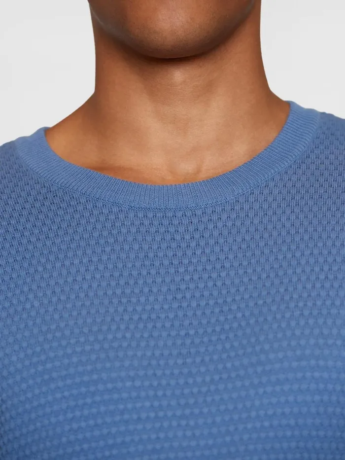 KnowledgeCotton Apparel Knits VAGN Regular Bubble Knit Crew Neck Regenerative Organic Certified 8211 Men KnowledgeCotton Apparel Knits VAGN Regular Bubble Knit Crew Neck Regenerative Organic Certified 8211 Men