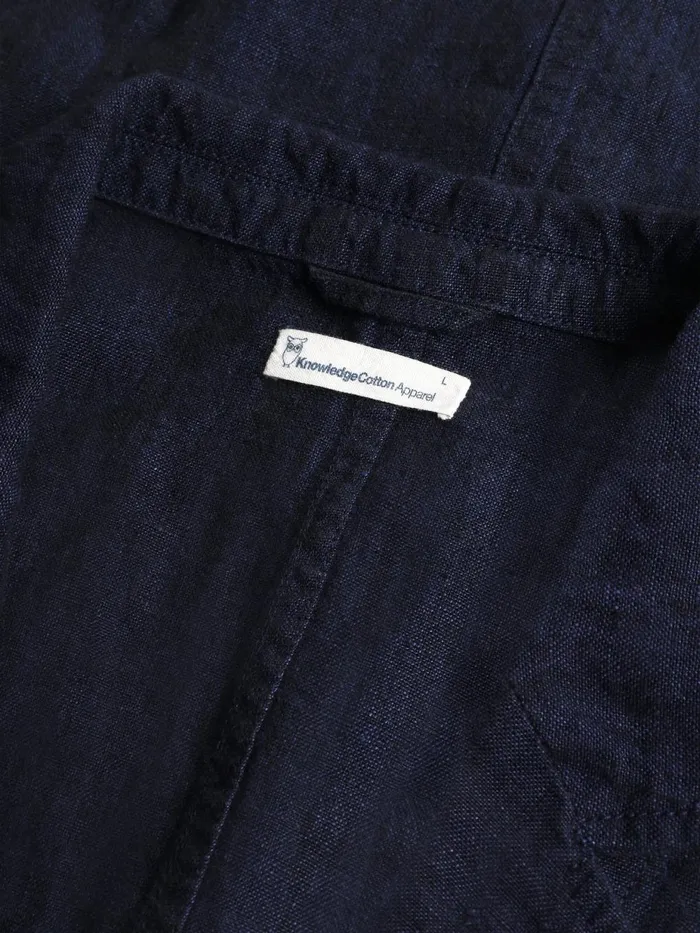 KnowledgeCotton Apparel Overshirts Organic Linen Blazer GOTSVegan Yarndyed 8211 Men KnowledgeCotton Apparel Overshirts Organic Linen Blazer GOTSVegan Yarndyed 8211 Men