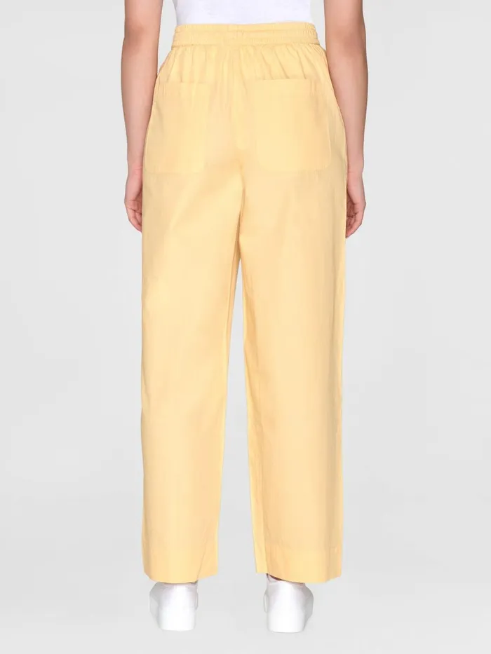 KnowledgeCotton Apparel Pants CHLOE Barrel Highrise Poplin Elastic Waistband Pants Impala 8211 Women