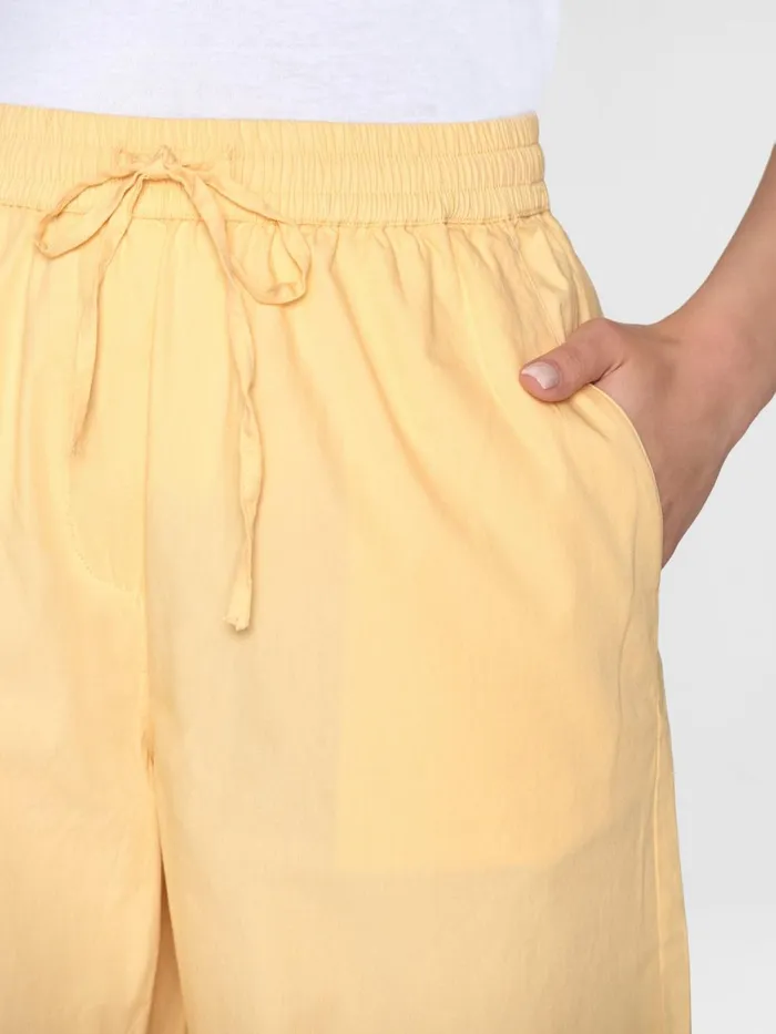 KnowledgeCotton Apparel Pants CHLOE Barrel Highrise Poplin Elastic Waistband Pants Impala 8211 Women