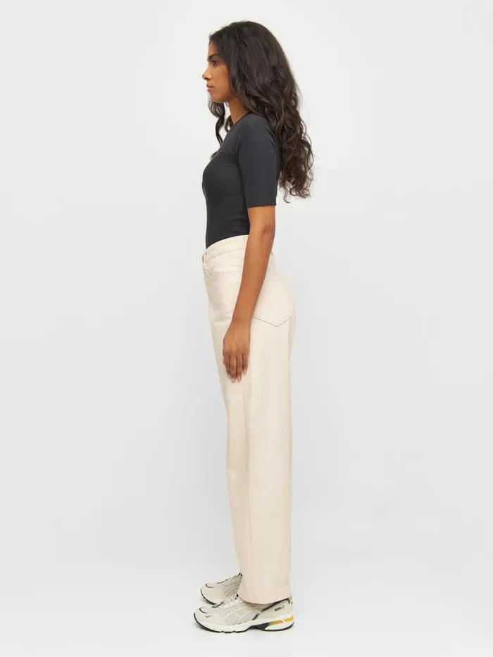 KnowledgeCotton Apparel Pants CHLOE Barrel Highrise Twill 5pocket Pants Buttercream 8211 Women KnowledgeCotton Apparel Pants CHLOE Barrel Highrise Twill 5pocket Pants Buttercream 8211 Women