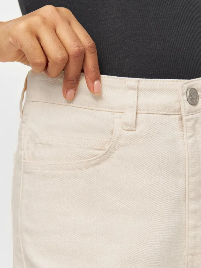 KnowledgeCotton Apparel Pants CHLOE Barrel Highrise Twill 5pocket Pants Buttercream 8211 Women KnowledgeCotton Apparel Pants CHLOE Barrel Highrise Twill 5pocket Pants Buttercream 8211 Women