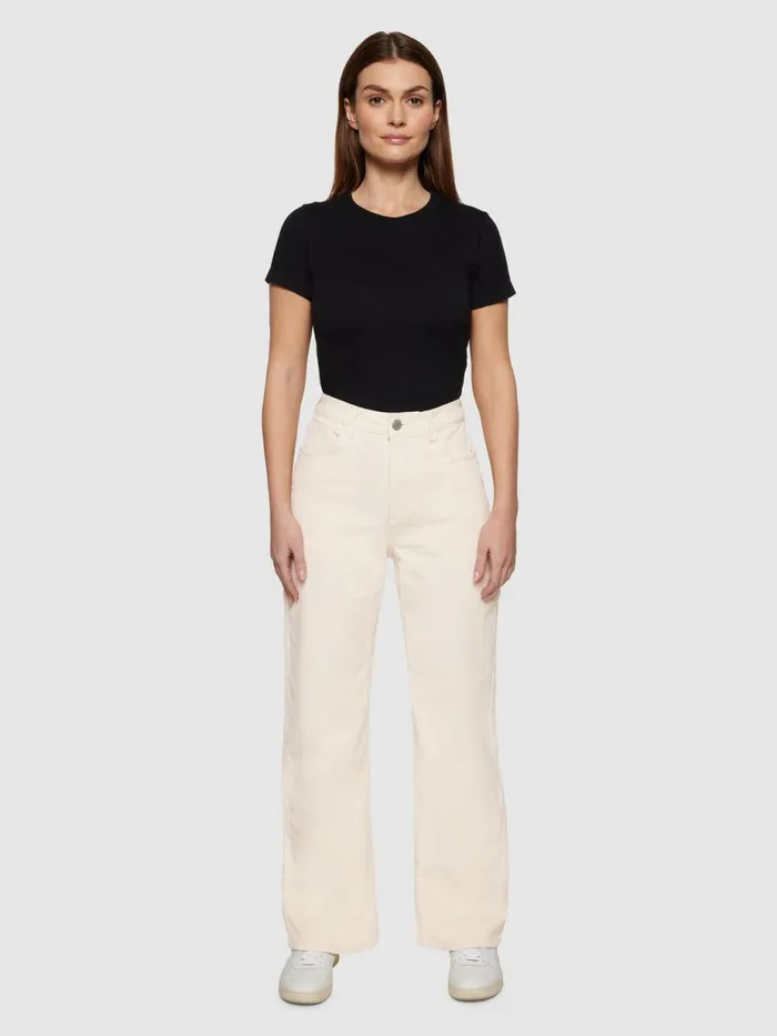 KnowledgeCotton Apparel Pants Organic Cotton Gale Corduroy Pants GOTS Egret 8211 Women KnowledgeCotton Apparel Pants Organic Cotton Gale Corduroy Pants GOTS Egret 8211 Women