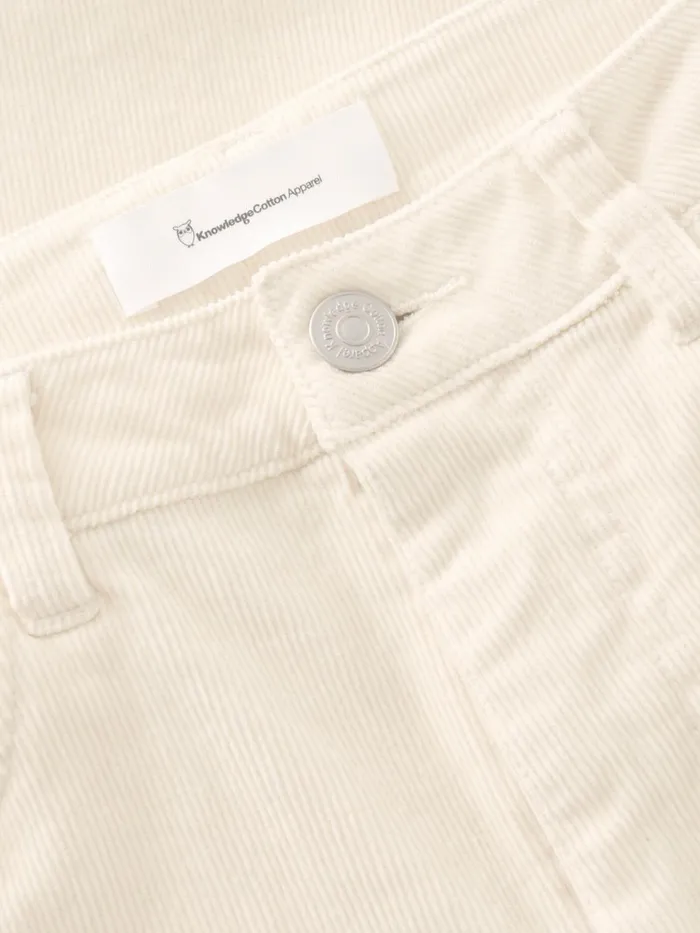 KnowledgeCotton Apparel Pants Organic Cotton Gale Corduroy Pants GOTS Egret 8211 Women KnowledgeCotton Apparel Pants Organic Cotton Gale Corduroy Pants GOTS Egret 8211 Women