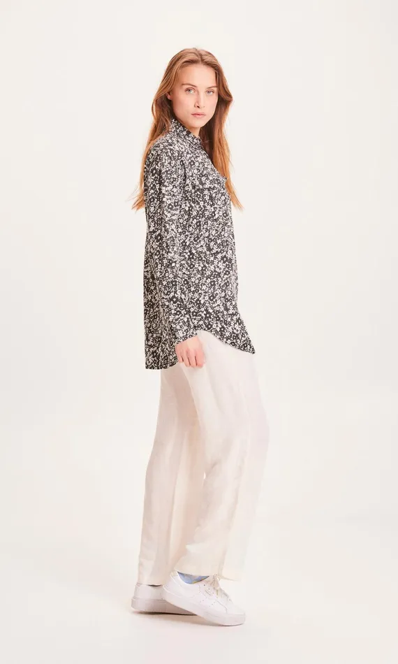 KnowledgeCotton Apparel Pants POSEY Linen Mix Elastic Waist Pants Buttercream 8211 Women KnowledgeCotton Apparel Pants POSEY Linen Mix Elastic Waist Pants Buttercream 8211 Women