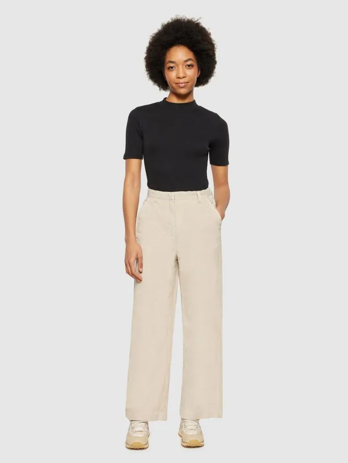 KnowledgeCotton Apparel Pants POSEY Wide Highrise Irregular Corduroy Pant Gotsvegan 8211 Women KnowledgeCotton Apparel Pants POSEY Wide Highrise Irregular Corduroy Pant Gotsvegan 8211 Women