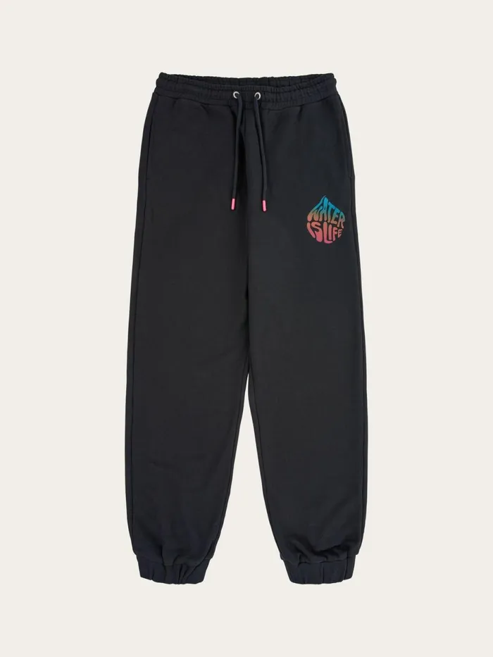 KnowledgeCotton Apparel Pants WATERAID Tapered Fit Sweat Pants Black Jet 8211 Women