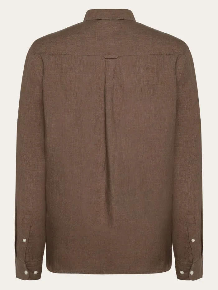 KnowledgeCotton Apparel Shirts Custom Fit Linen Shirt Tuffet 8211 Men