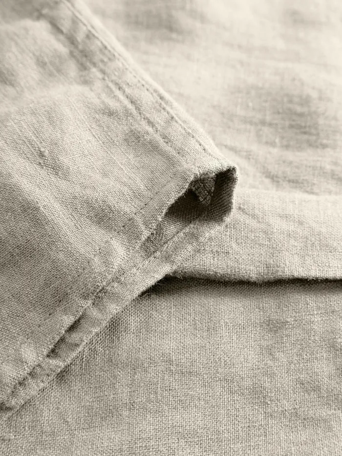 KnowledgeCotton Apparel Shirts Custom Fit Linen Stand Collar Shirt Light Feather Gray 8211 Men KnowledgeCotton Apparel Shirts Custom Fit Linen Stand Collar Shirt Light Feather Gray 8211 Men