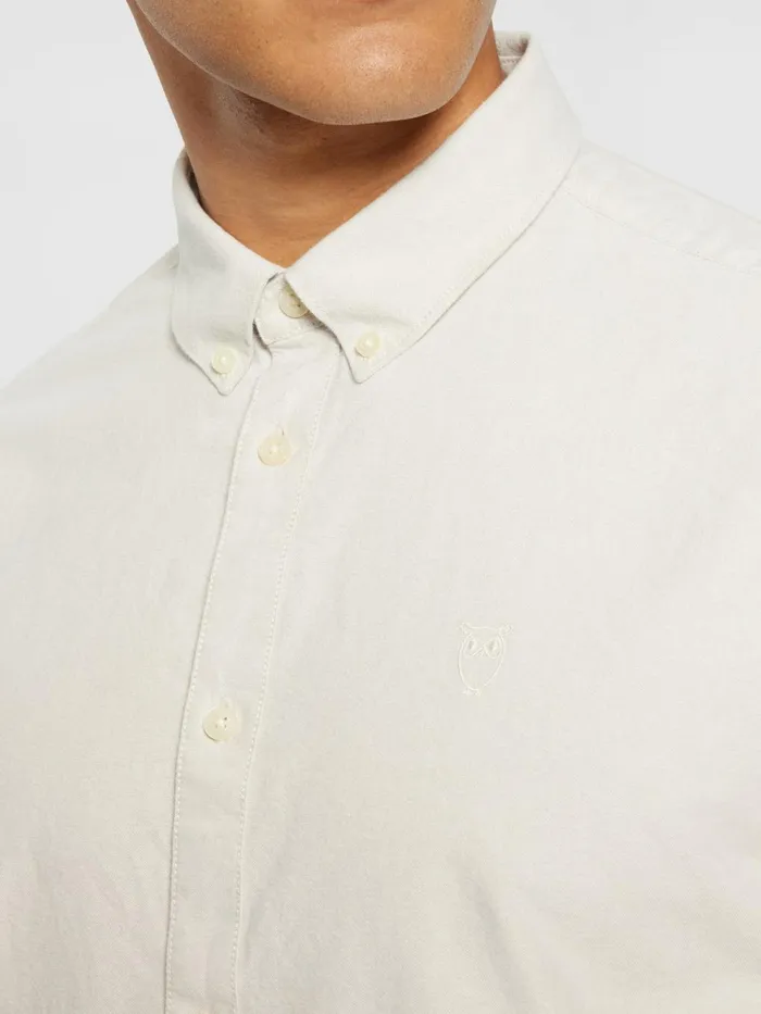 KnowledgeCotton Apparel Shirts Harald Small Owl Oxford Regular Fit Shirt Gotsvegan 8211 Men KnowledgeCotton Apparel Shirts Harald Small Owl Oxford Regular Fit Shirt Gotsvegan 8211 Men