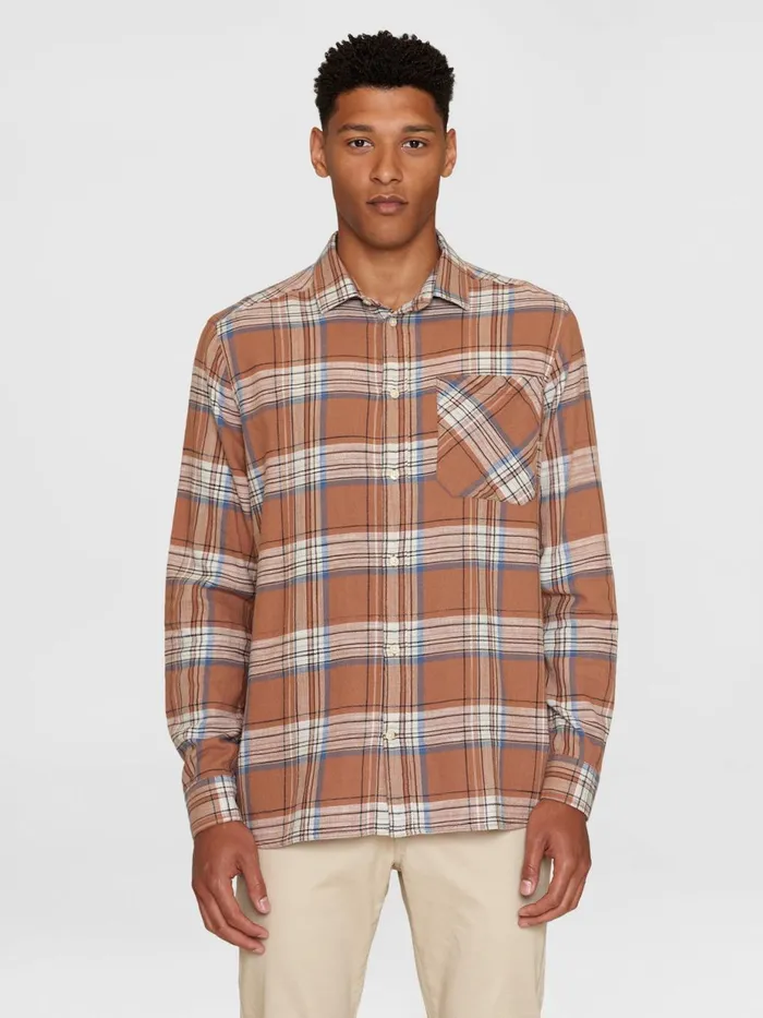 KnowledgeCotton Apparel Shirts Loose Checked Shirt Gotsvegan 8211 Men KnowledgeCotton Apparel Shirts Loose Checked Shirt Gotsvegan 8211 Men