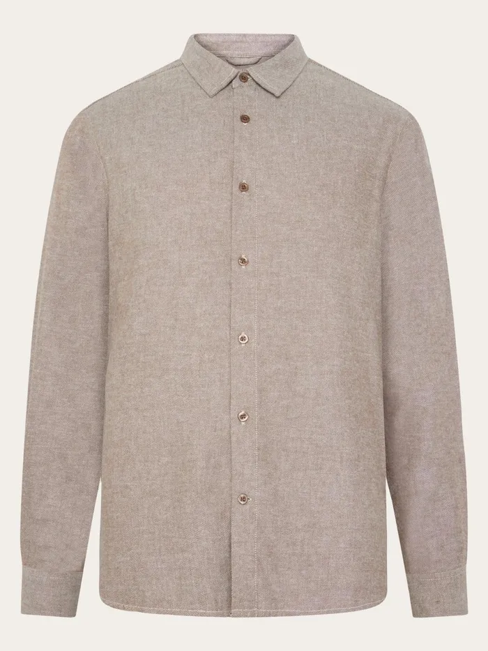 KnowledgeCotton Apparel Shirts Organic Cotton Flannel Shirt GOTS Demitasse brown 8211 Men KnowledgeCotton Apparel Shirts Organic Cotton Flannel Shirt GOTS Demitasse brown 8211 Men