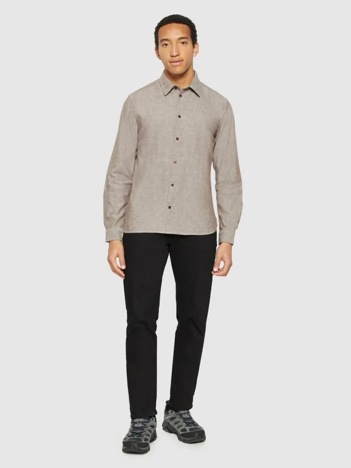KnowledgeCotton Apparel Shirts Organic Cotton Flannel Shirt GOTS Demitasse brown 8211 Men KnowledgeCotton Apparel Shirts Organic Cotton Flannel Shirt GOTS Demitasse brown 8211 Men