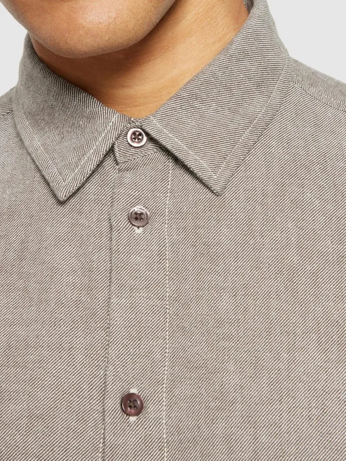 KnowledgeCotton Apparel Shirts Organic Cotton Flannel Shirt GOTS Demitasse brown 8211 Men KnowledgeCotton Apparel Shirts Organic Cotton Flannel Shirt GOTS Demitasse brown 8211 Men