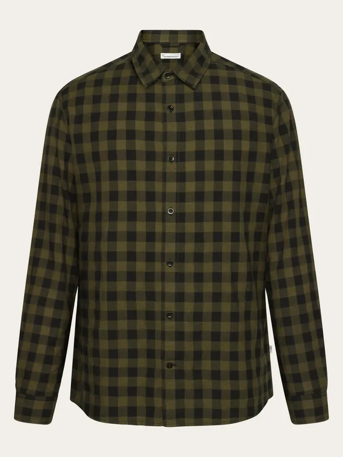 KnowledgeCotton Apparel Shirts Regular Checked Shirt Gotsvegan 8211 Men
