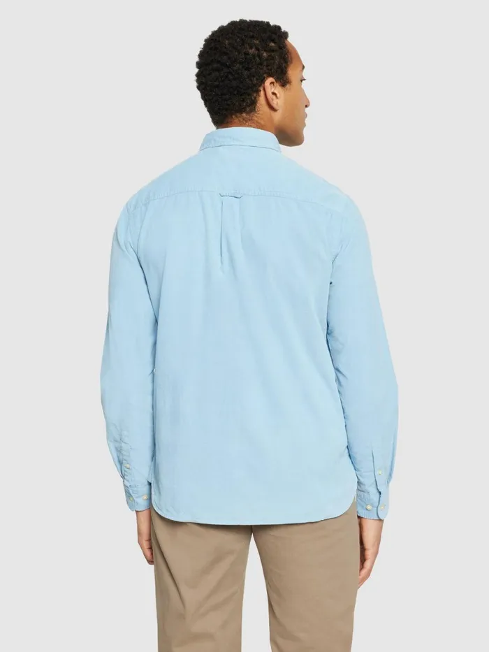 KnowledgeCotton Apparel Shirts Regular Fit Corduroy Shirt Glacier Lake 8211 Men KnowledgeCotton Apparel Shirts Regular Fit Corduroy Shirt Glacier Lake 8211 Men