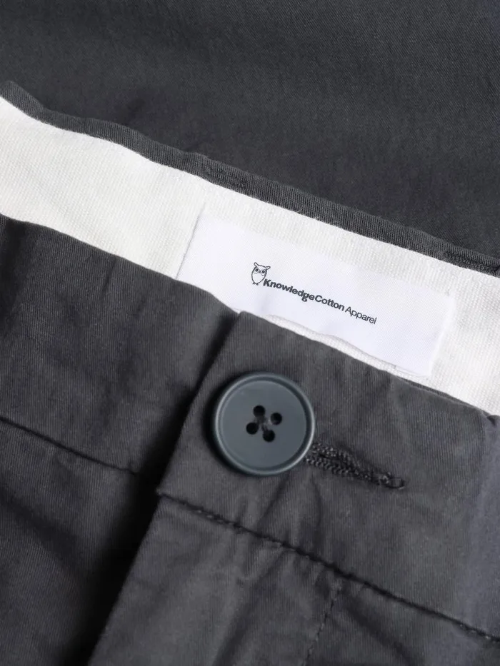 KnowledgeCotton Apparel Shorts CHUCK Regular Chino Poplin Shorts Phantom 8211 Men