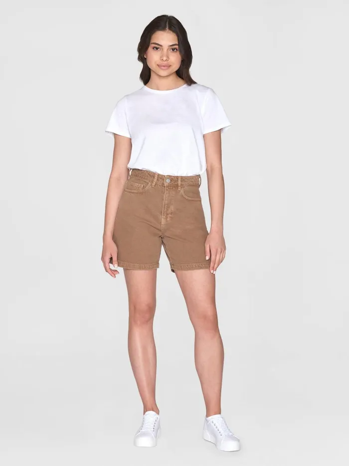 KnowledgeCotton Apparel Shorts GALE Straight Midrise Twill 5pocket Shorts Gotsvegan 8211 Women